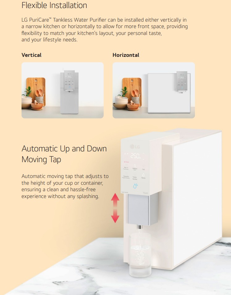 LG PuriCare™ Objet Collection Self Service & Tankless Water Purifier detail 1